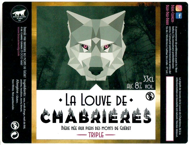 Etiquette BRASSERIE DES MONTS DE GUERET 07