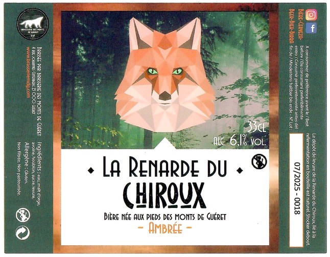 Etiquette BRASSERIE DES MONTS DE GUERET 09