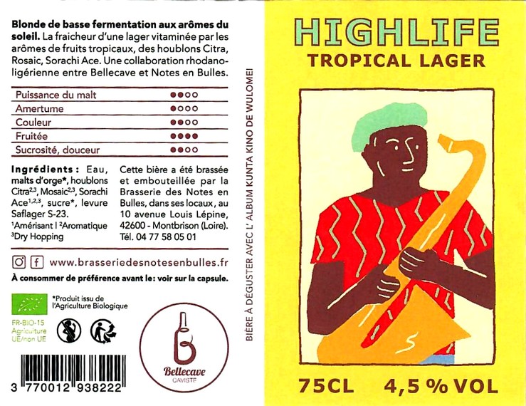 etiquette BRASSERIE DES NOTES EN BULLES 13