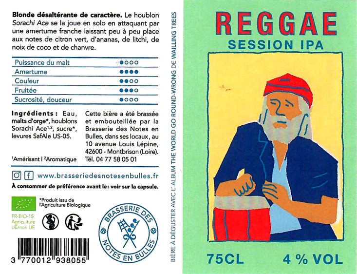 etiquette BRASSERIE DES NOTES EN BULLES 14