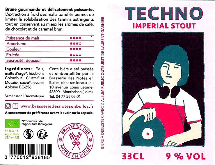 etiquette BRASSERIE DES NOTES EN BULLES 17