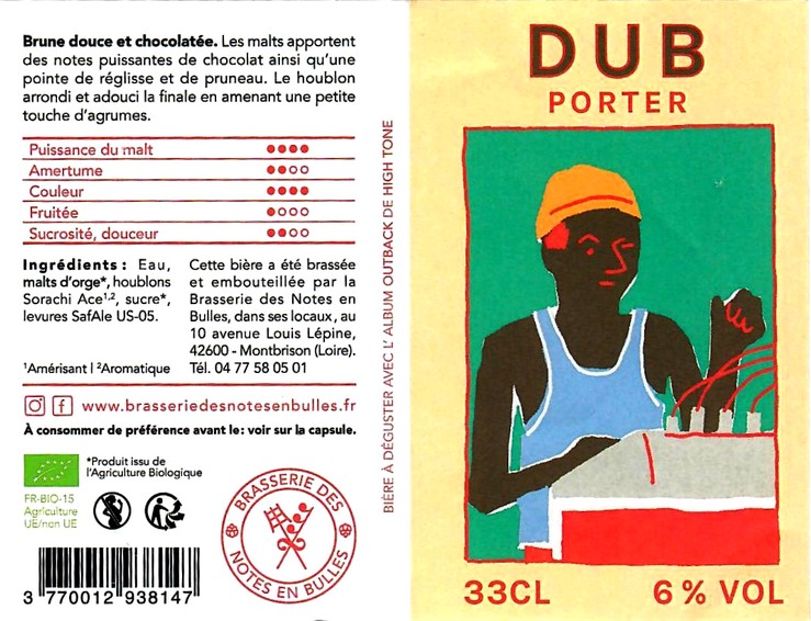 etiquette BRASSERIE DES NOTES EN BULLES 19