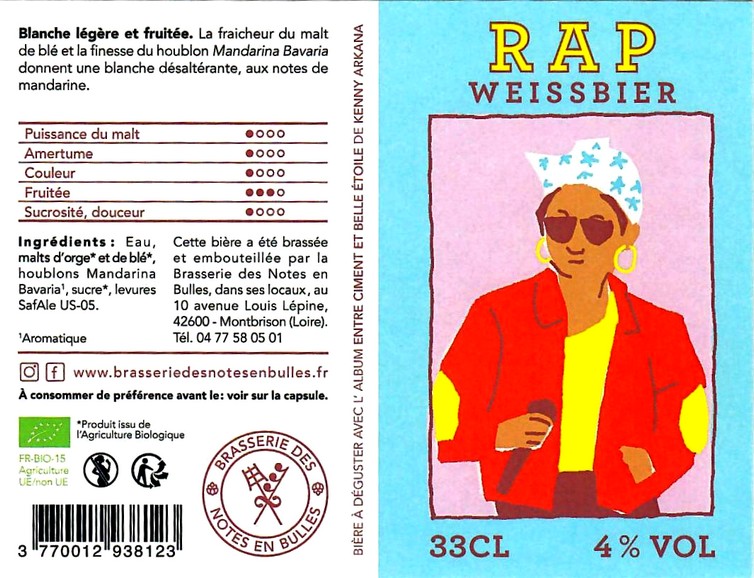 etiquette BRASSERIE DES NOTES EN BULLES 28