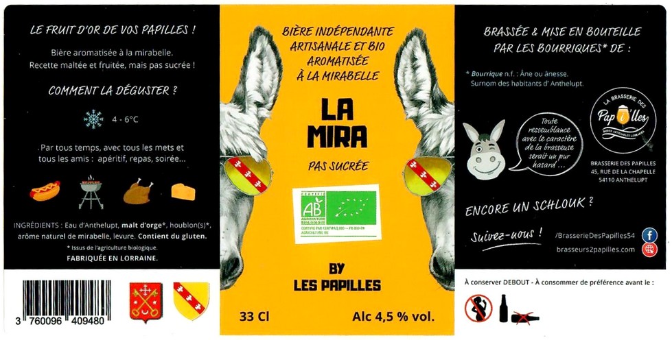 Etiquette BRASSERIE DES PAPI'LLES 23