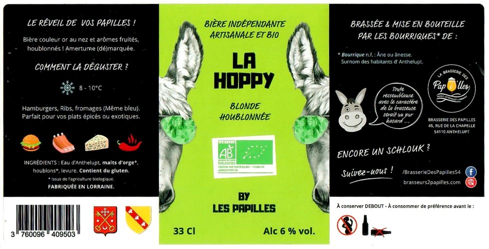Etiquette BRASSERIE DES PAPI'LLES 24