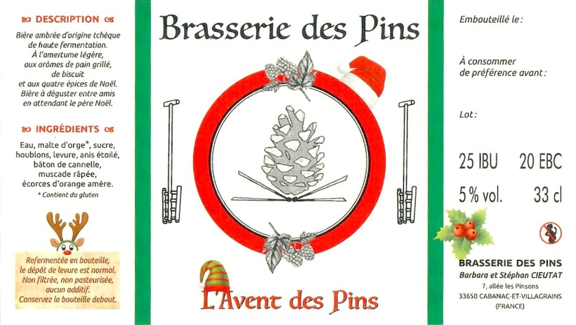 Etiquette BRASSERIE DES PINS 02