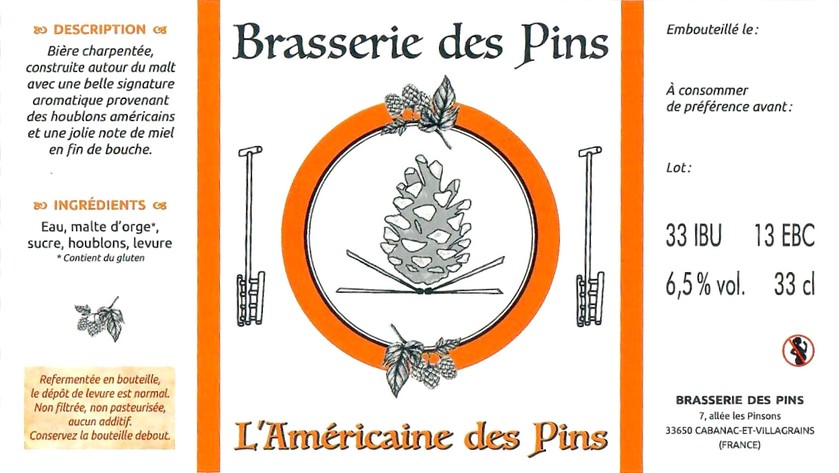 Etiquette BRASSERIE DES PINS 03