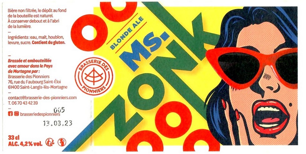 Etiquette BRASSERIE DES PIONNIERS 02