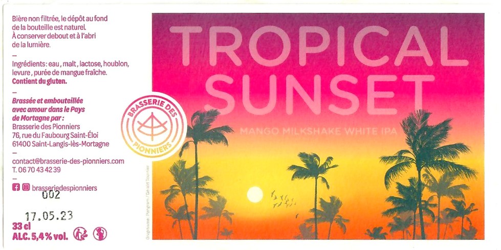 Etiquette BRASSERIE DES PIONNIERS 07