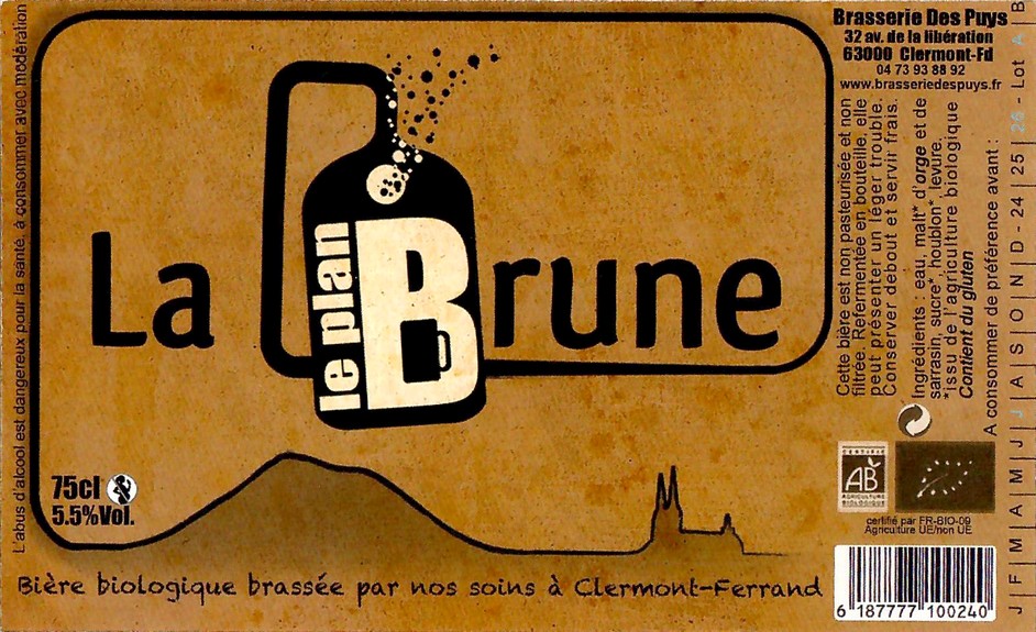 Etiquette BRASSERIE DES PUYS 01