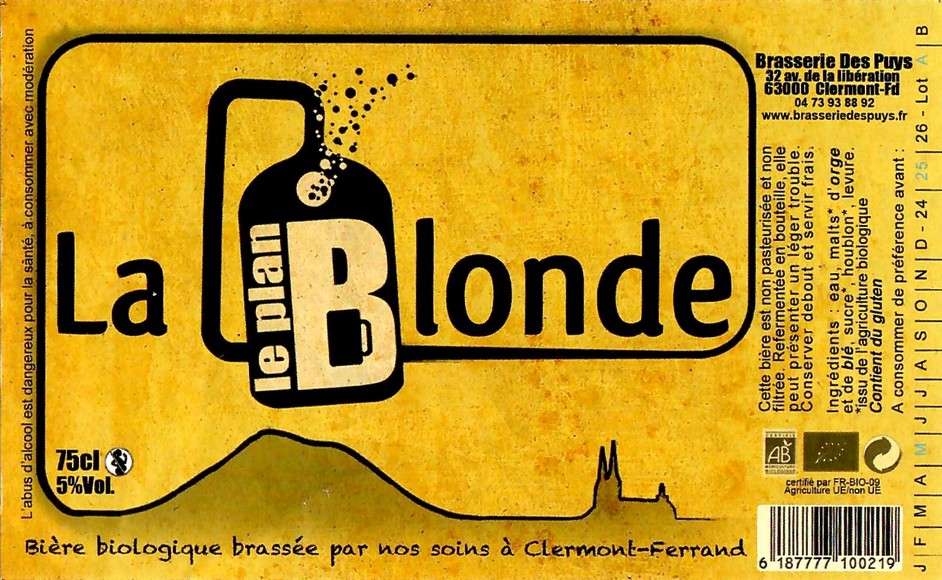 Etiquette BRASSERIE DES PUYS 02