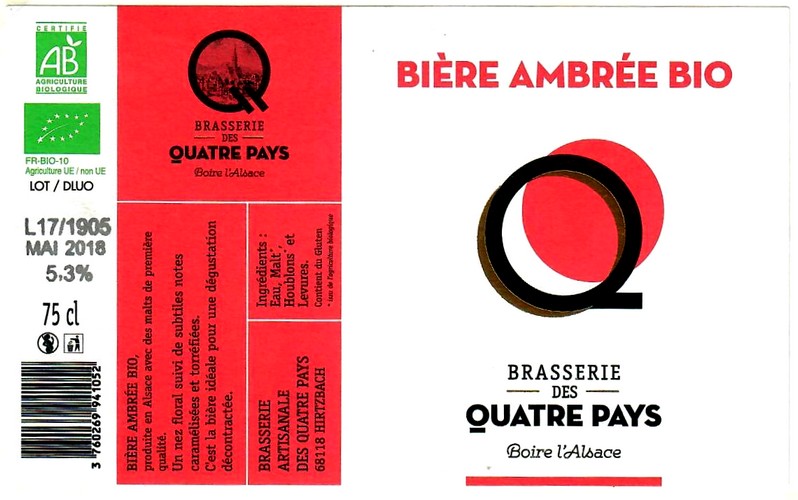 etiquette BRASSERIE DES QUATRE PAYS 01