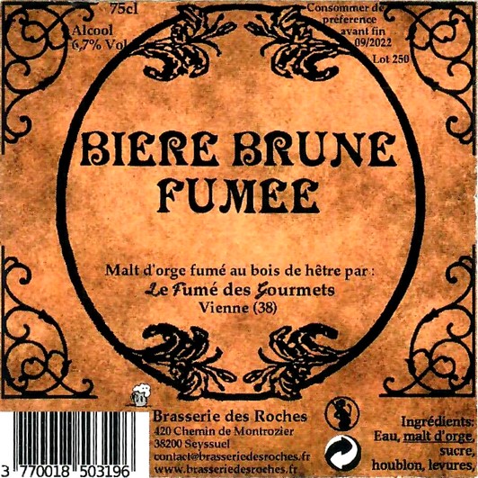 etiquette BRASSERIE DES ROCHES 12