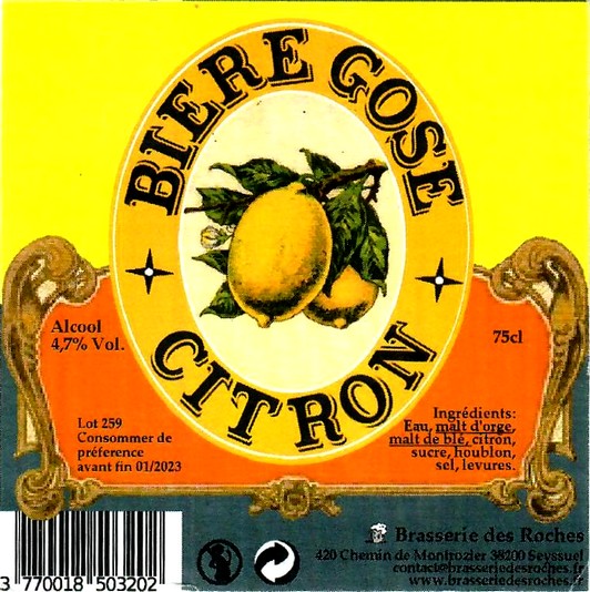 etiquette BRASSERIE DES ROCHES 14