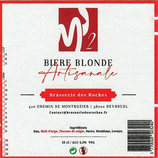 etiquette BRASSERIE DES ROCHES 16