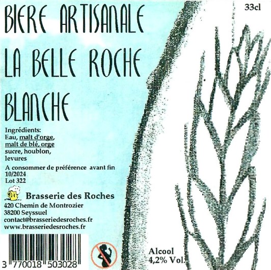 Etiquette BRASSERIE DES ROCHES 22