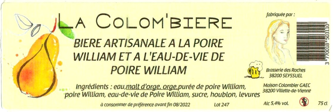 Etiquette BRASSERIE DES ROCHES 23