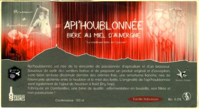 etiquette BRASSERIE DES SAGNES 07