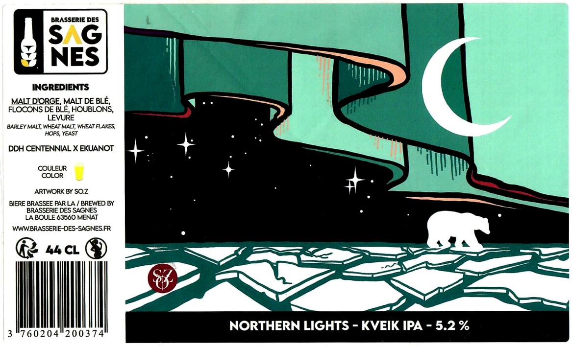 Etiquette BRASSERIE DES SAGNES 15