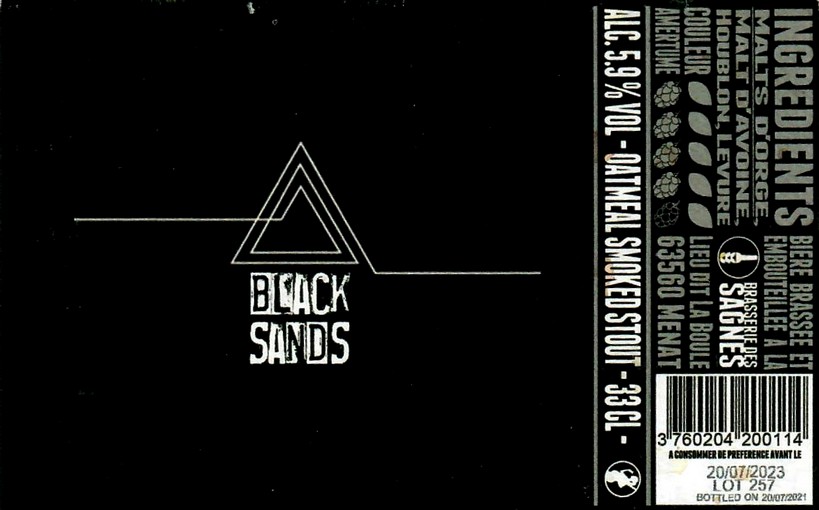 Etiquette BRASSERIE DES SAGNES 18