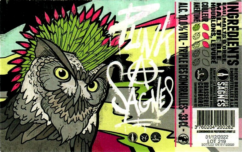 Etiquette BRASSERIE DES SAGNES 19