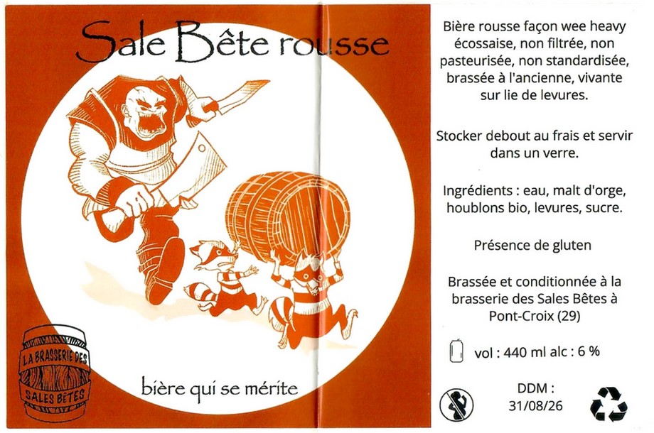 Etiquette BRASSERIE DES SALES BETES 01