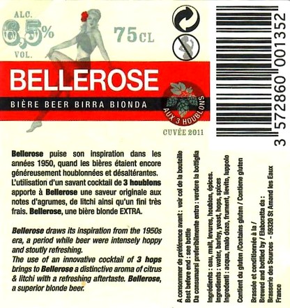 etiquette BRASSERIE DES SOURCES 02 BIS