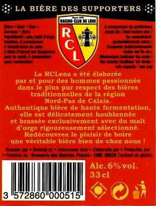 etiquette BRASSERIE DES SOURCES 08 BIS