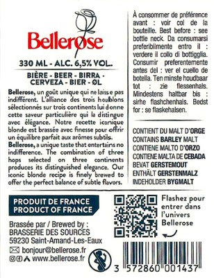 Etiquette BRASSERIE DES SOURCES 123B