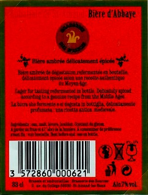 etiquette BRASSERIE DES SOURCES 13 BIS