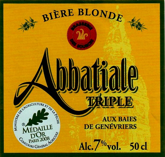 etiquette BRASSERIE DES SOURCES 27