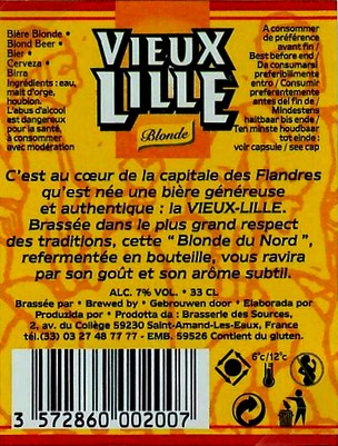 etiquette BRASSERIE DES SOURCES 49 BIS