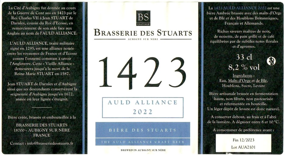 Etiquette BRASSERIE DES STUARTS 01