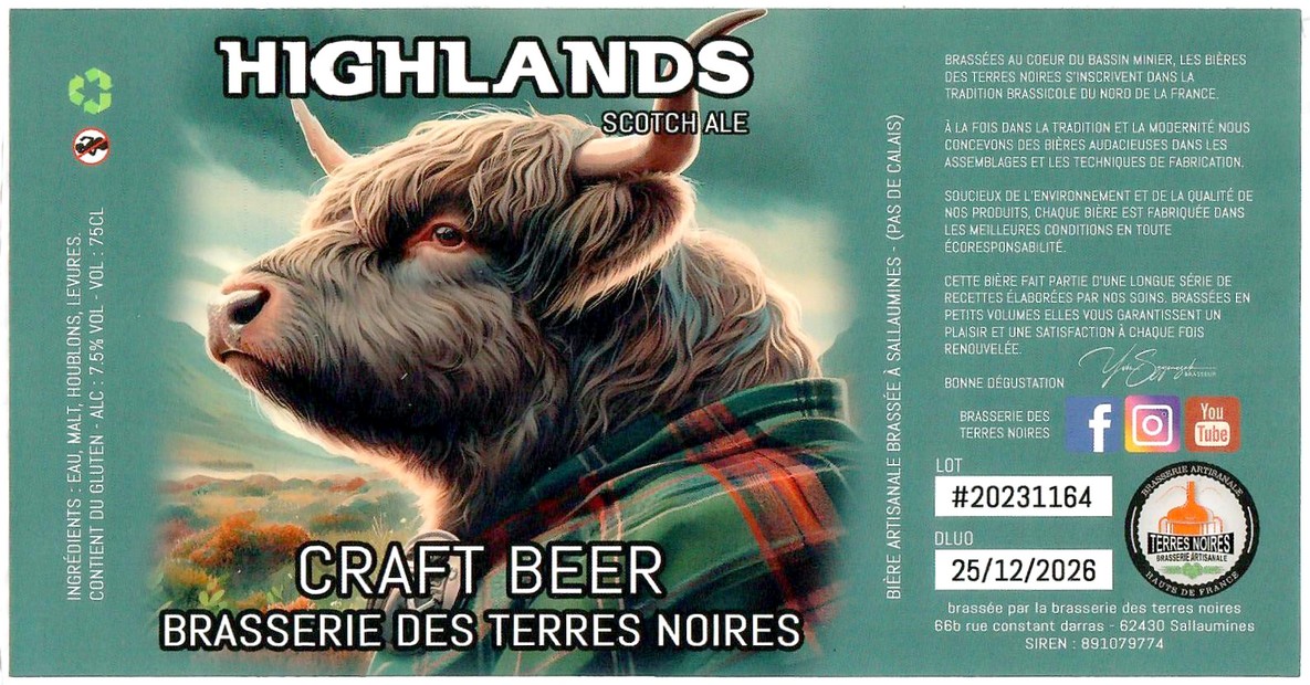 Etiquette BRASSERIE DES TERRES NOIRES 08