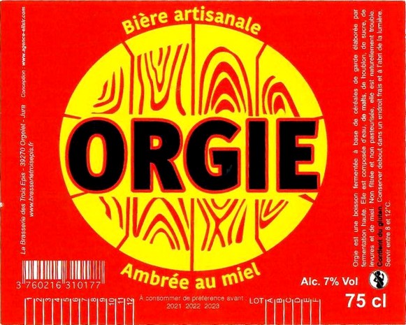 Etiquette BRASSERIE DES TROIS EPIS 23