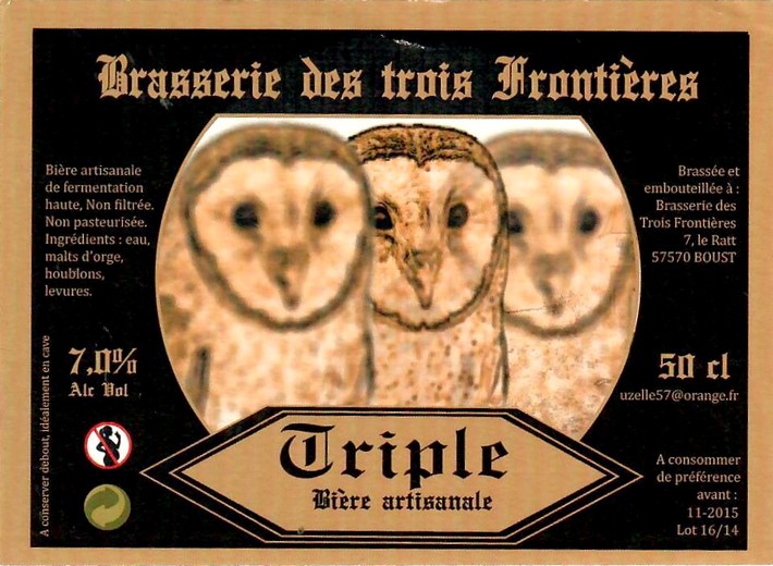 Etiquette BRASSERIE DES TROIS FONTAINES 17