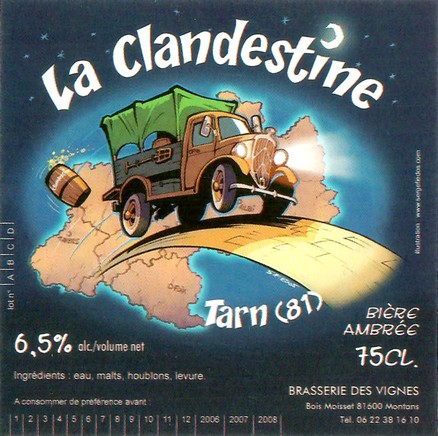 Etiquette BRASSERIE DES VIGNES 01