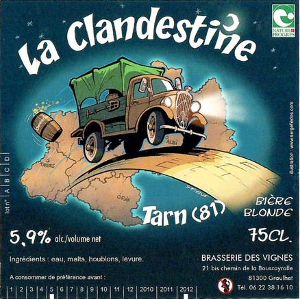 Etiquette BRASSERIE DES VIGNES 09