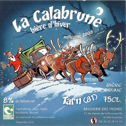 Etiquette BRASSERIE DES VIGNES 12