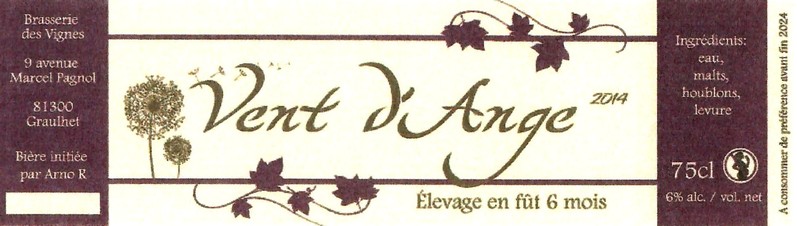 Etiquette BRASSERIE DES VIGNES 23