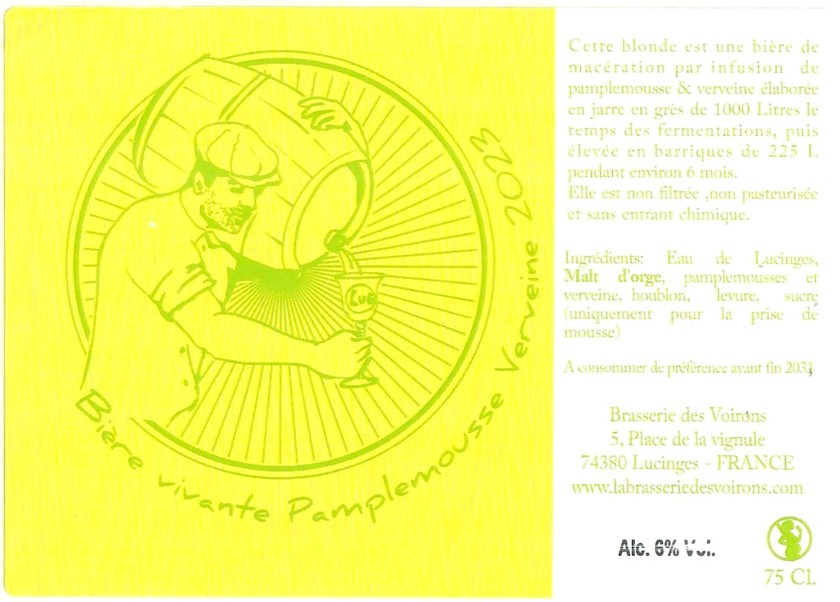 Etiquette BRASSERIE DES VOIRONS 30