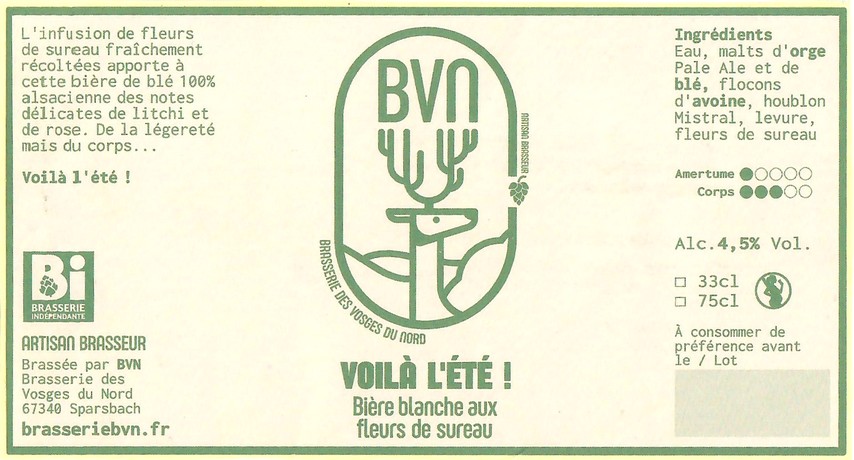 Etiquette BRASSERIE DES VOSGES DU NORD 03