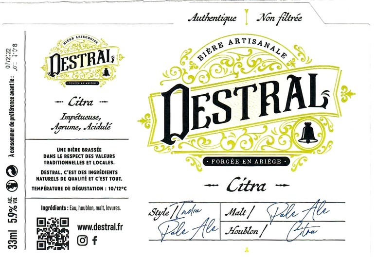 etiquette BRASSERIE DESTRAL 01