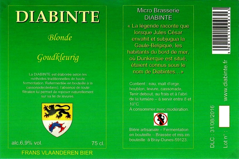 etiquette BRASSERIE DIABINTE 11