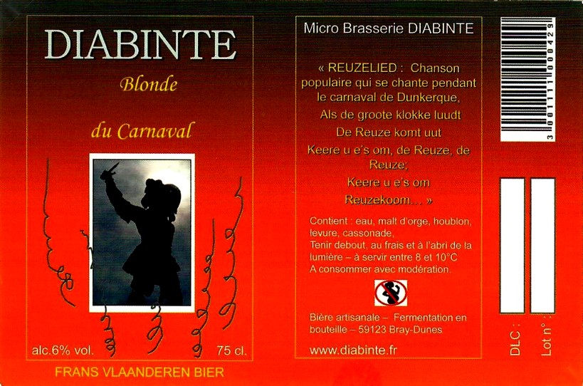 etiquette BRASSERIE DIABINTE 12