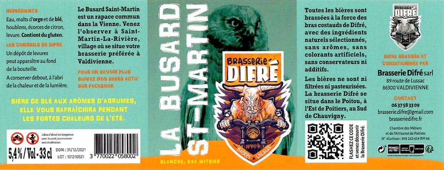 Etiquette BRASSERIE DIFRE 02