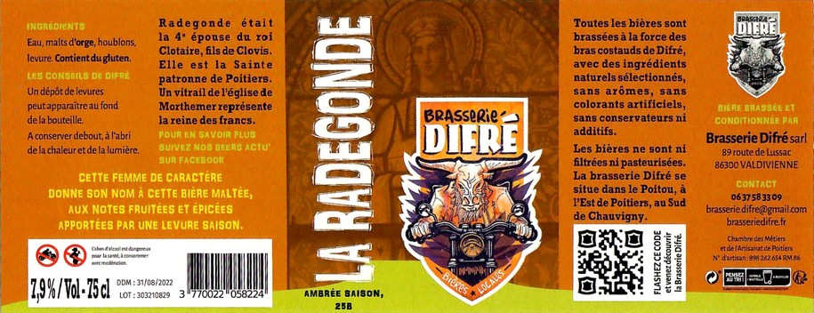 Etiquette BRASSERIE DIFRE 15