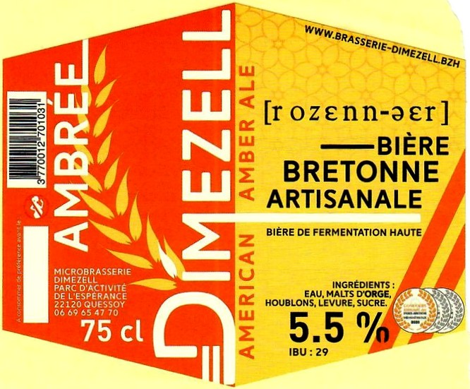 Etiquette BRASSERIE DIMEZELL 21