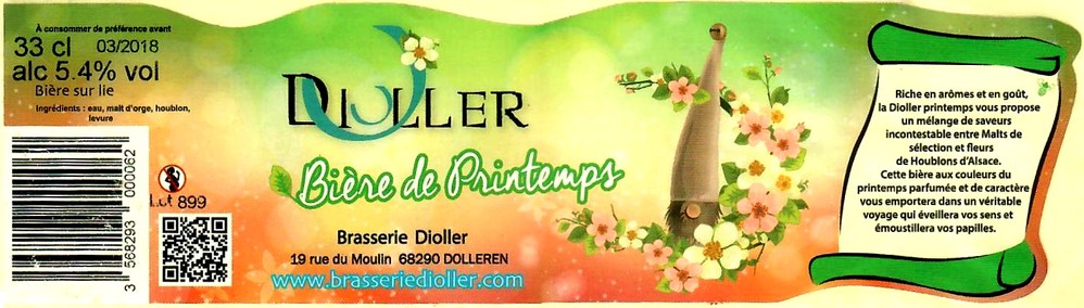 etiquette BRASSERIE DIOLLER 12