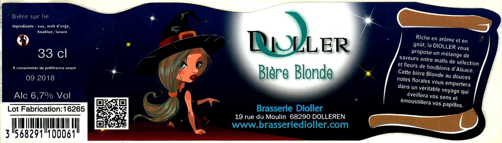 etiquette BRASSERIE DIOLLER 13